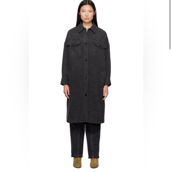 Isabel Marant Etoile grey Fontia coat - size 2 NWT - Picture 1 of 12